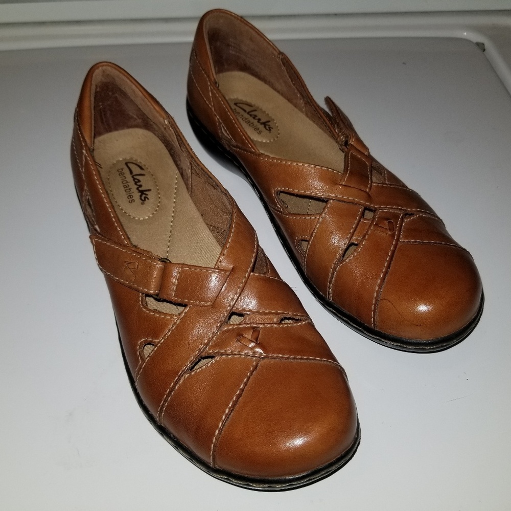 CLARK's Ashland Spin Q Leather Loafer Tan Sz 7/6.5